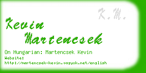 kevin martencsek business card